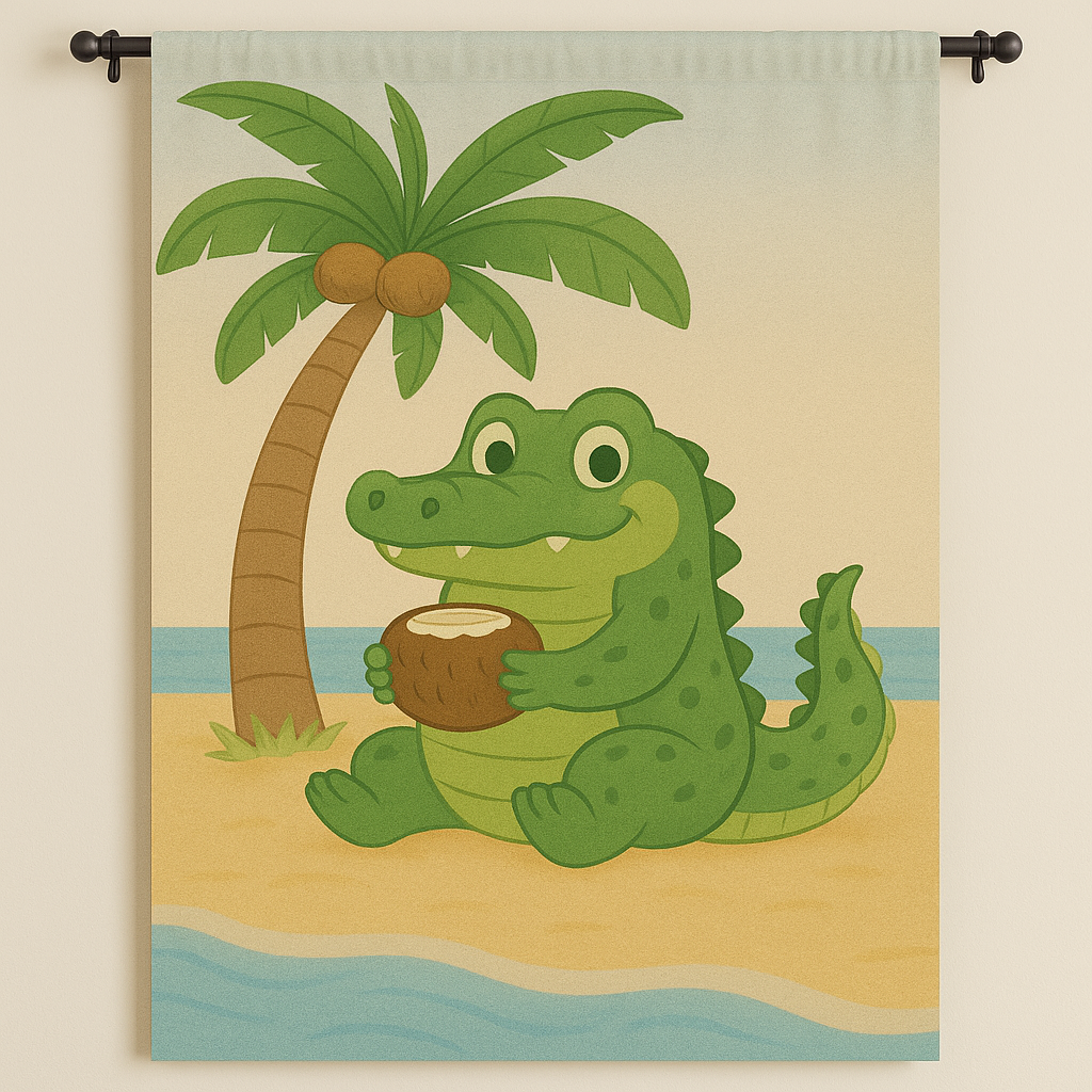 Coconut Cove Alligator Woven Tapestrie