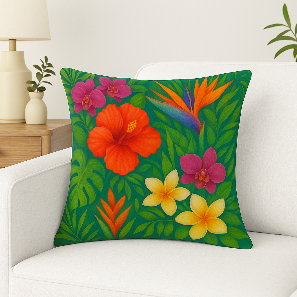 Aloha Garden Throw Pillows
