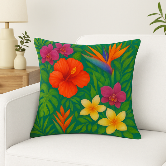 Aloha Garden Throw Pillows