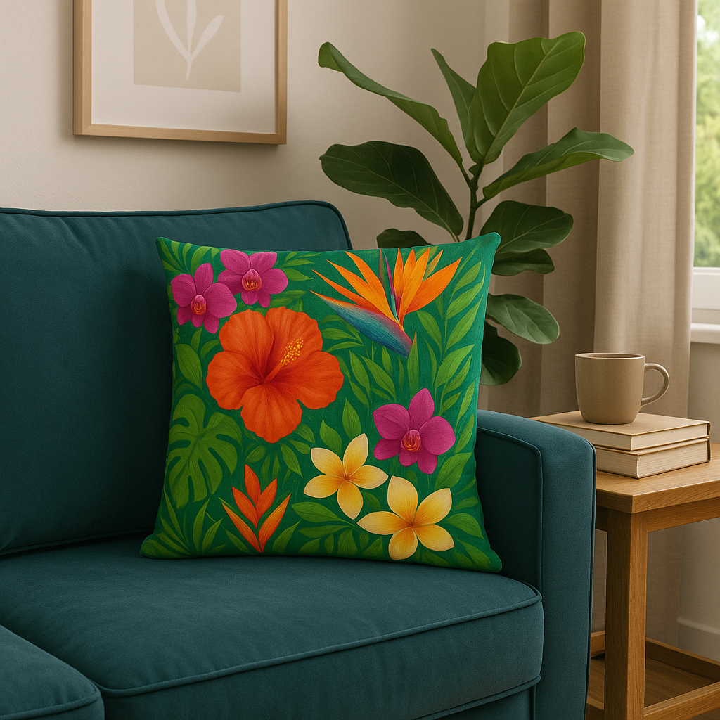 Aloha Garden Throw Pillows