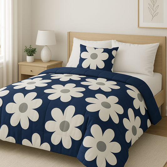 Blossoms in Blue Comforter