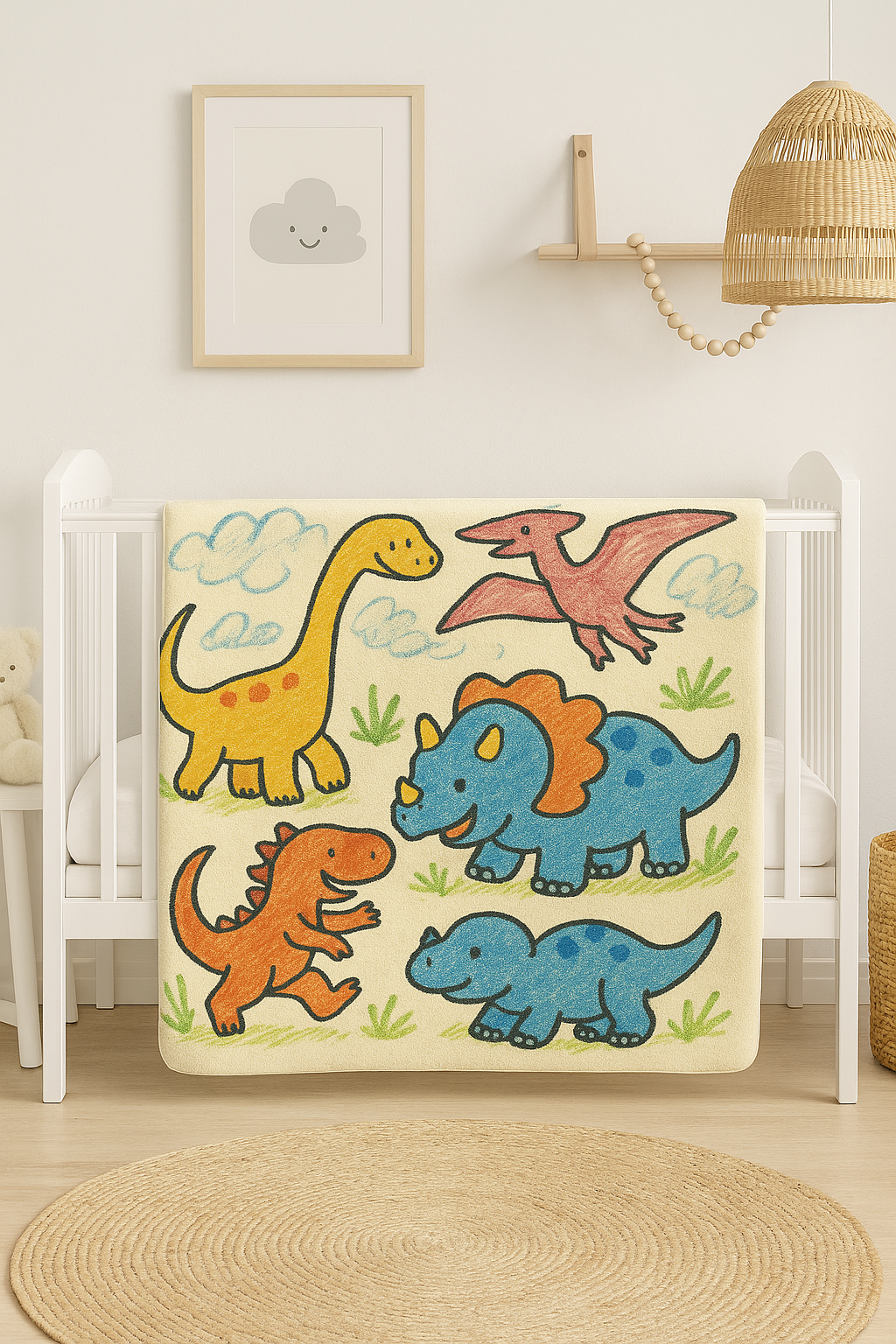 Dino Dreams Pixel Fleece Blankets