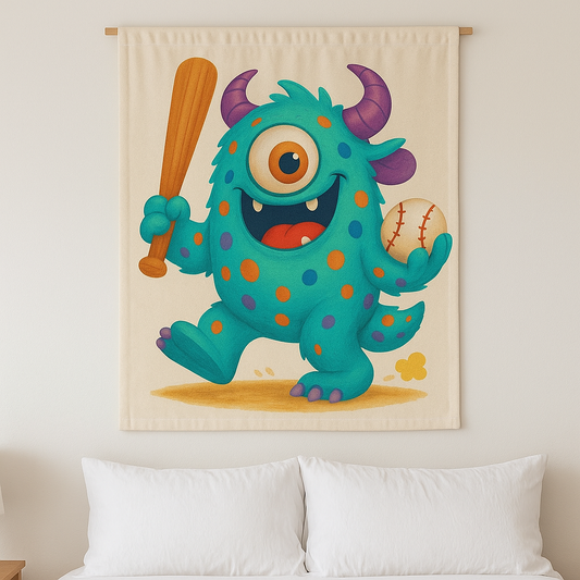 Hipster's Homerun Woven Tapestry