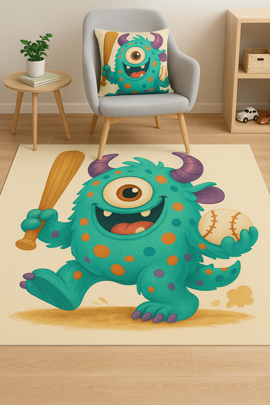 Hipster's Homerun Hug Area Rugs