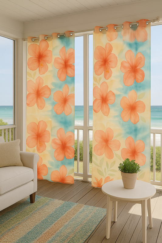 Island Bloom Breeze Curtains
