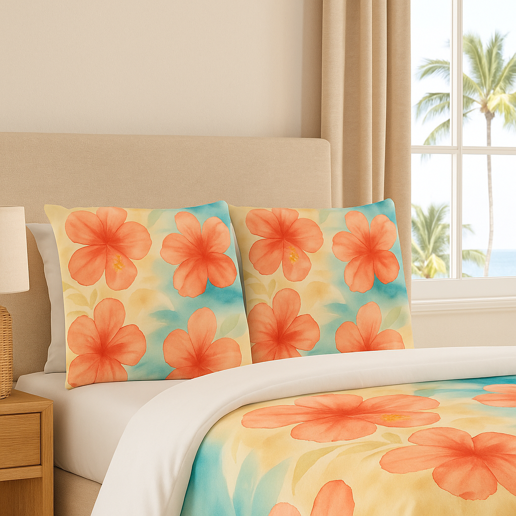 Island Bloom Breeze Pillow Shams