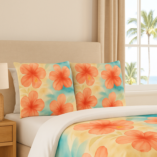 Island Bloom Breeze Pillow Shams