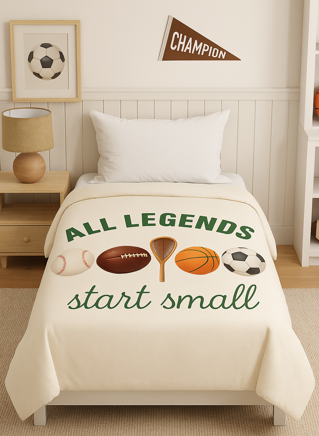 All Legends Start Small Comforters