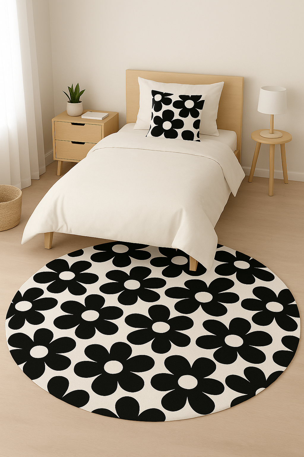 Midnight Petals Area Rugs