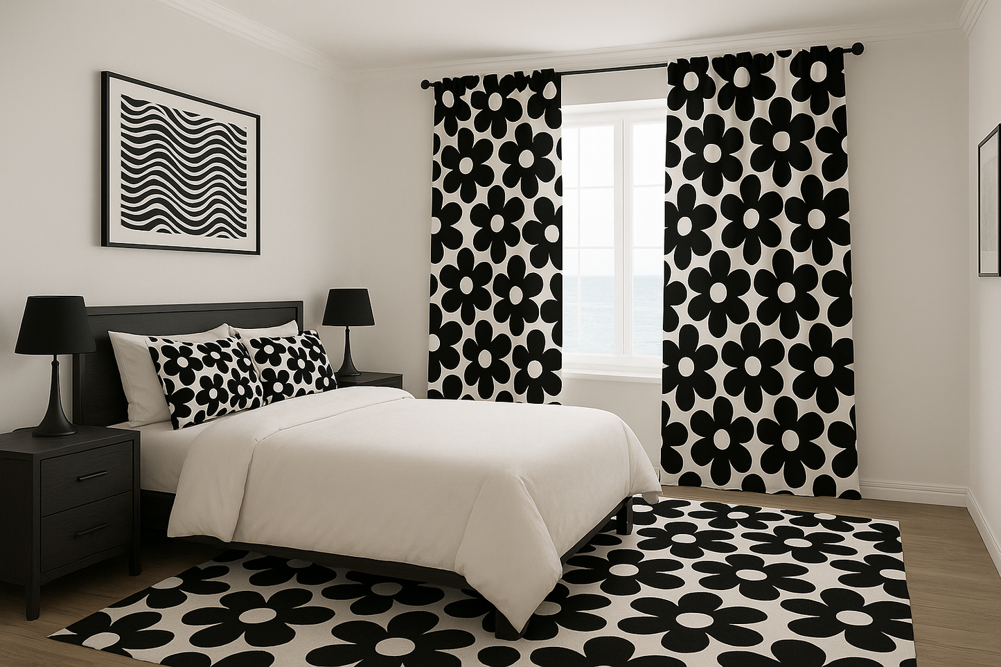 Midnight Petal Curtains