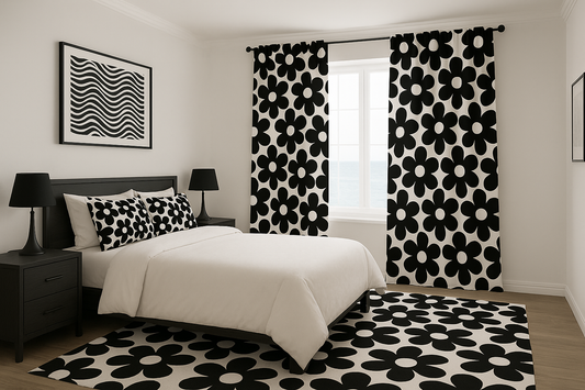 Midnight Petal Curtains