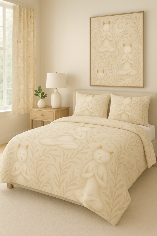 Quiet Paws, Calm Mind Duvet Cover