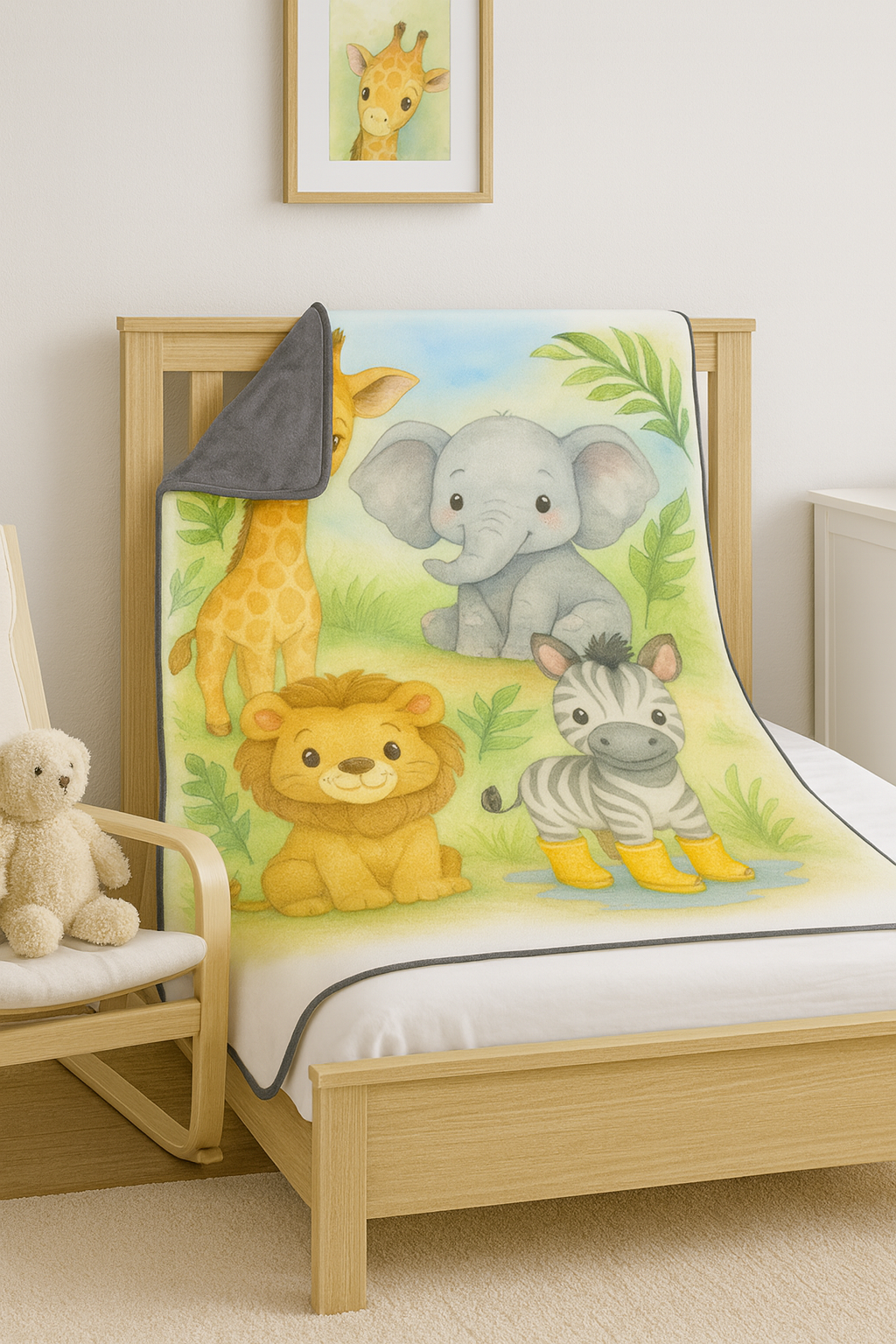 Safari Snuggles Pixel Fleece Blanket