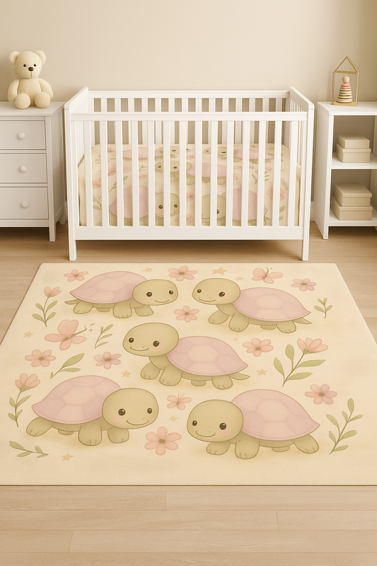 Slow and Sweet Turtle Area Rugs