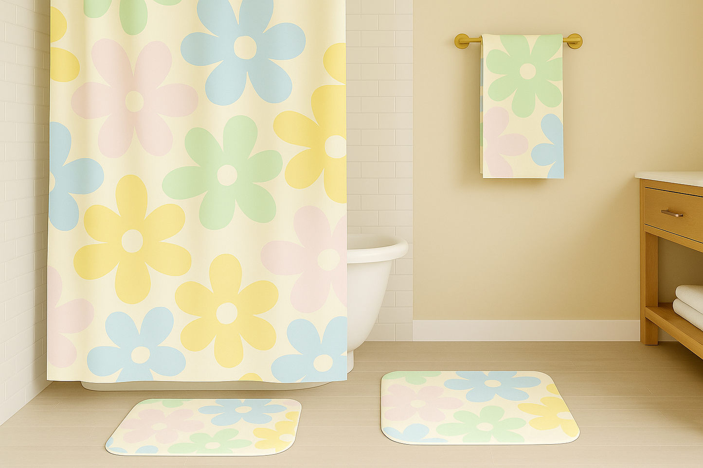Soft Bloom Pop Bath Mat