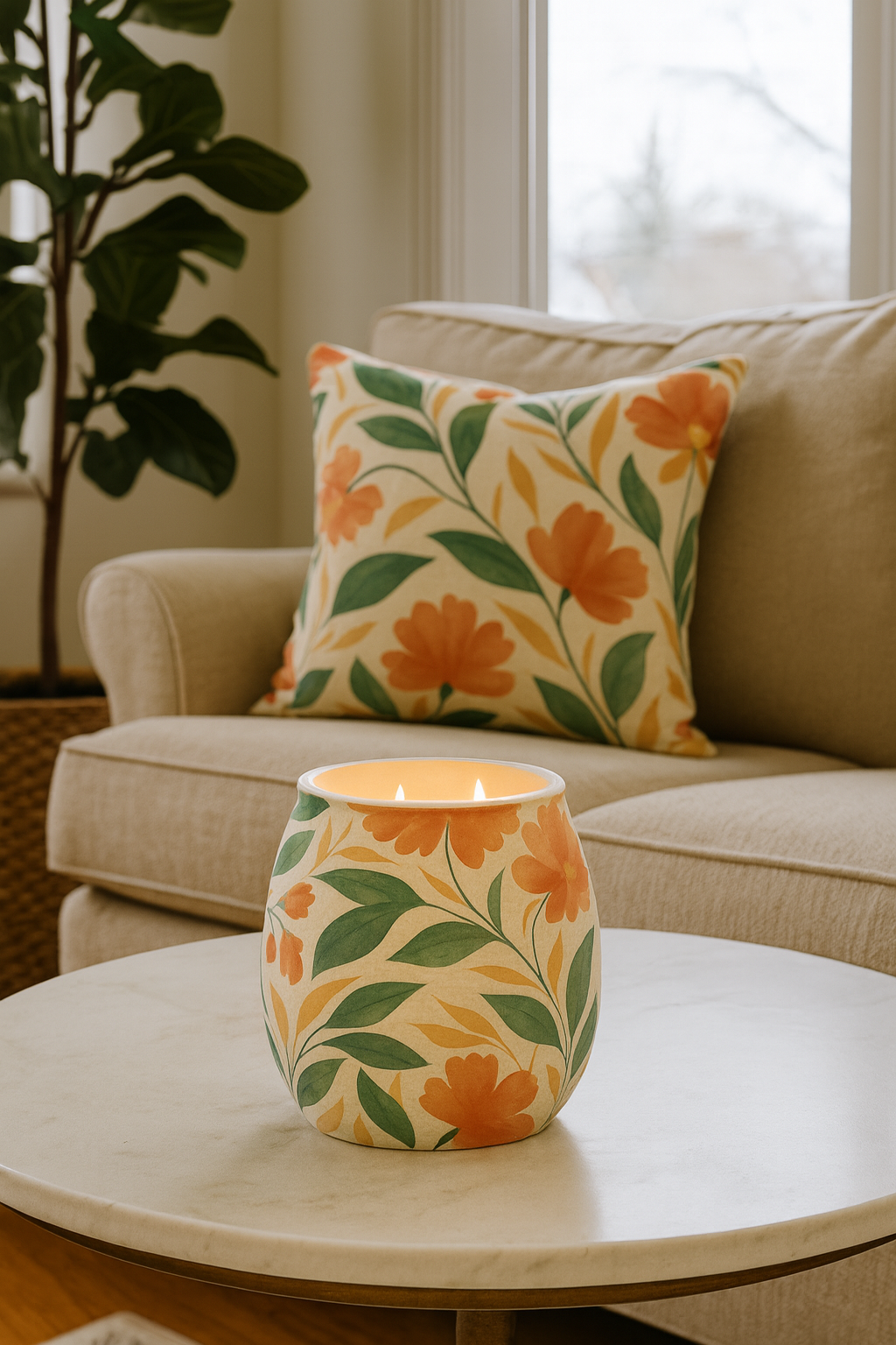 Twisted Vines Glass Tealight Candle Holder