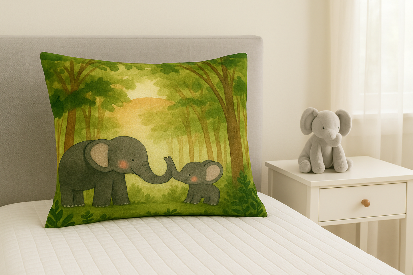 Elephant Sunset Stroll Pillow Shams