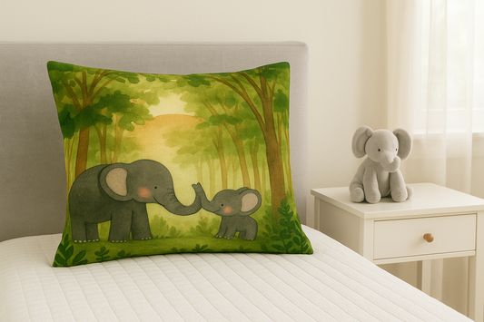 Elephant Sunset Stroll Pillow Shams
