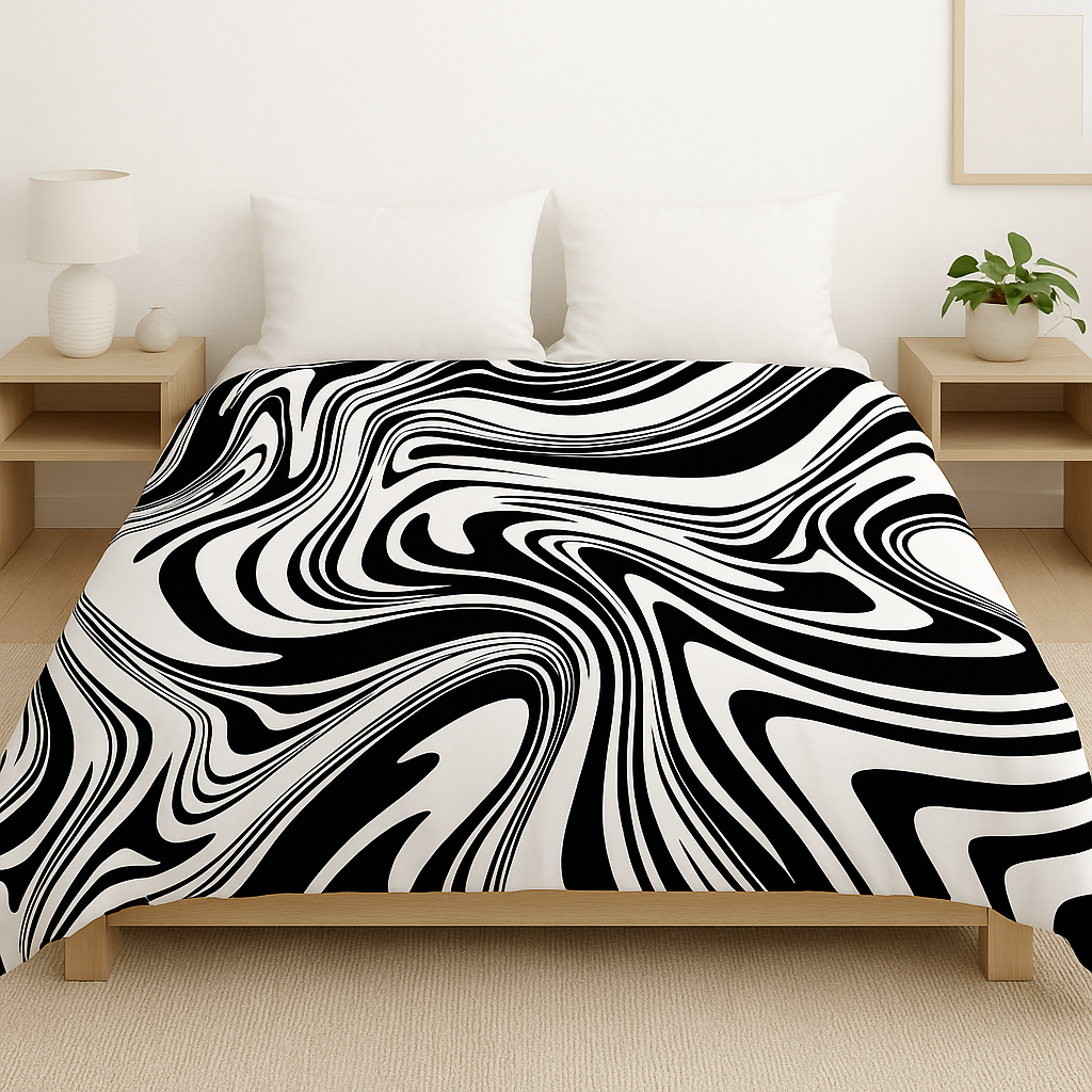 Monochrome Swirl Duvet Cover