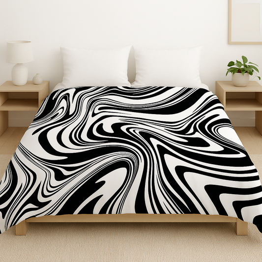 Monochrome Swirl Duvet Cover