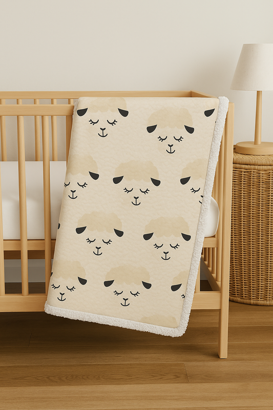 Sleepy Sheep Fleece Sherpa Blanket